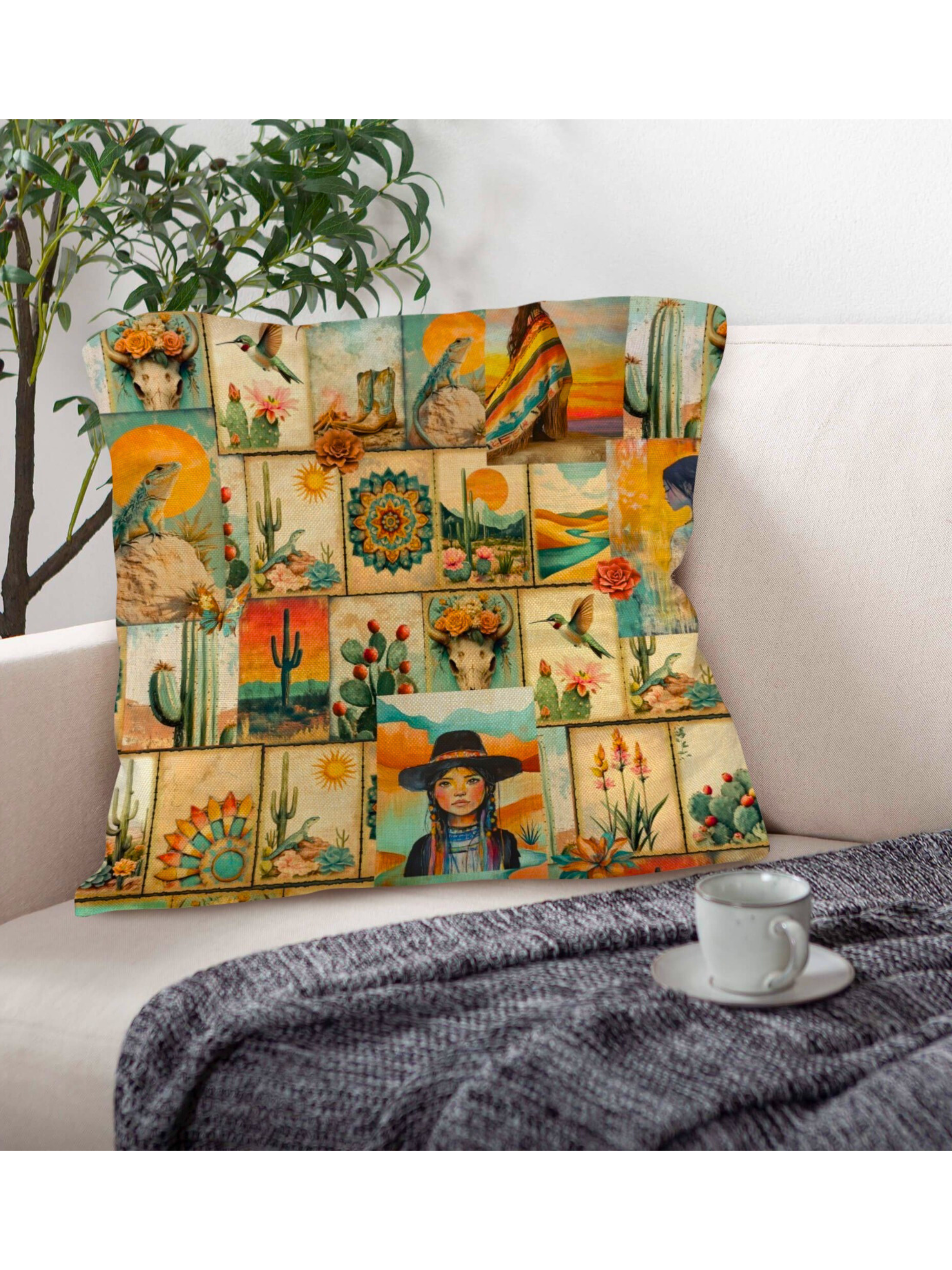Baha Ranch Colores de Mexico Pictures of the Southwest Pillow Case Made in USA by Baha Ranch Western Wear - product image 2
