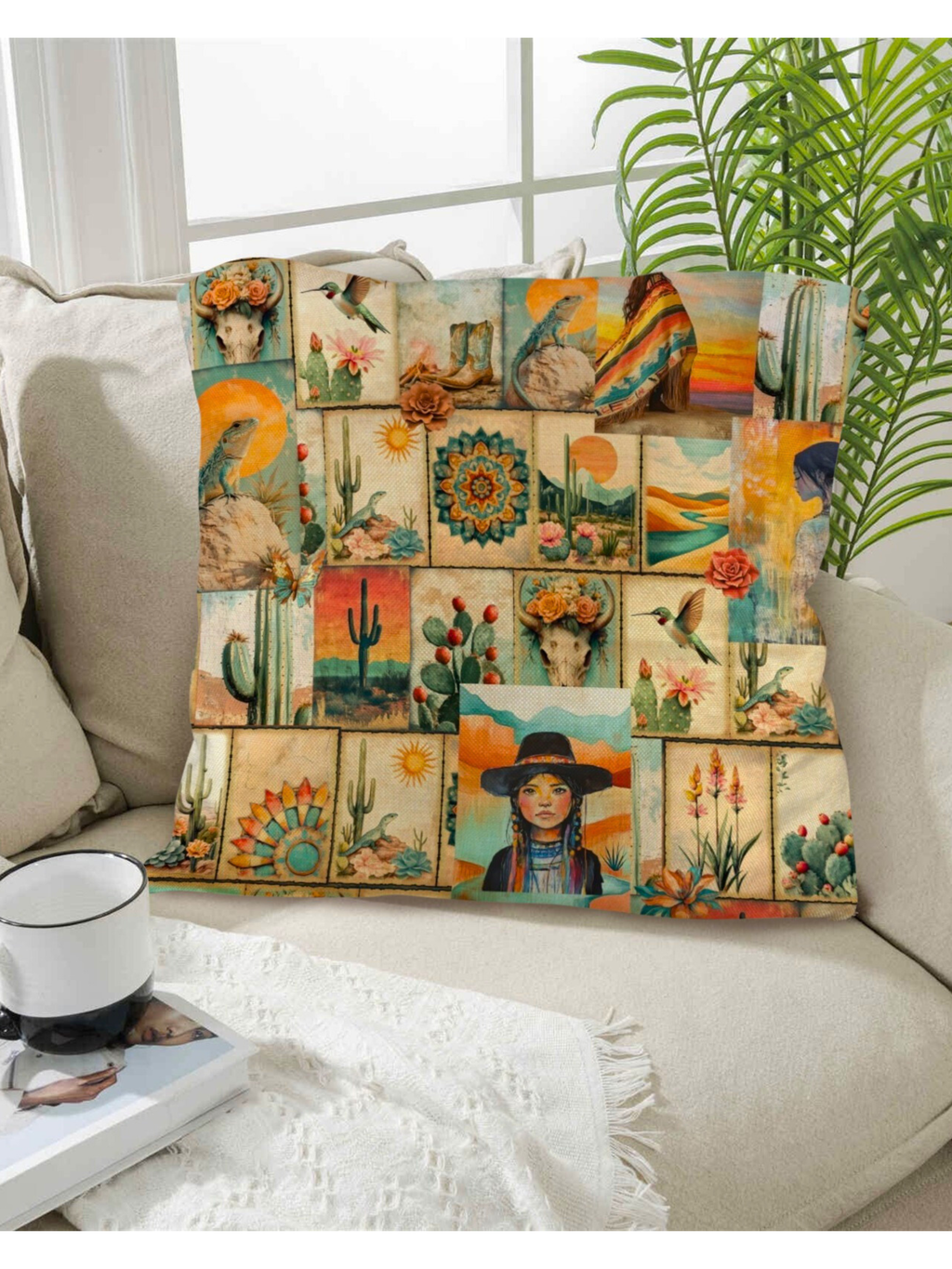 Baha Ranch Colores de Mexico Pictures of the Southwest Pillow Case Made in USA by Baha Ranch Western Wear