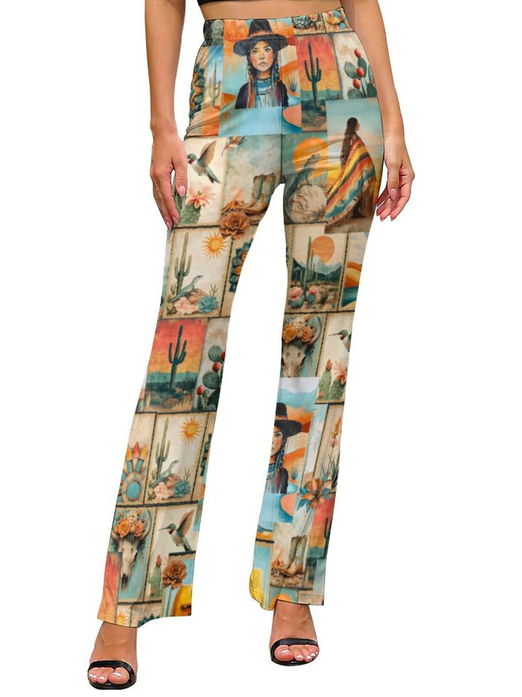 Baha Ranch Colores de Mexico Flare Pants Pictures of the Southwest by Baha Ranch Western Wear - product image 3