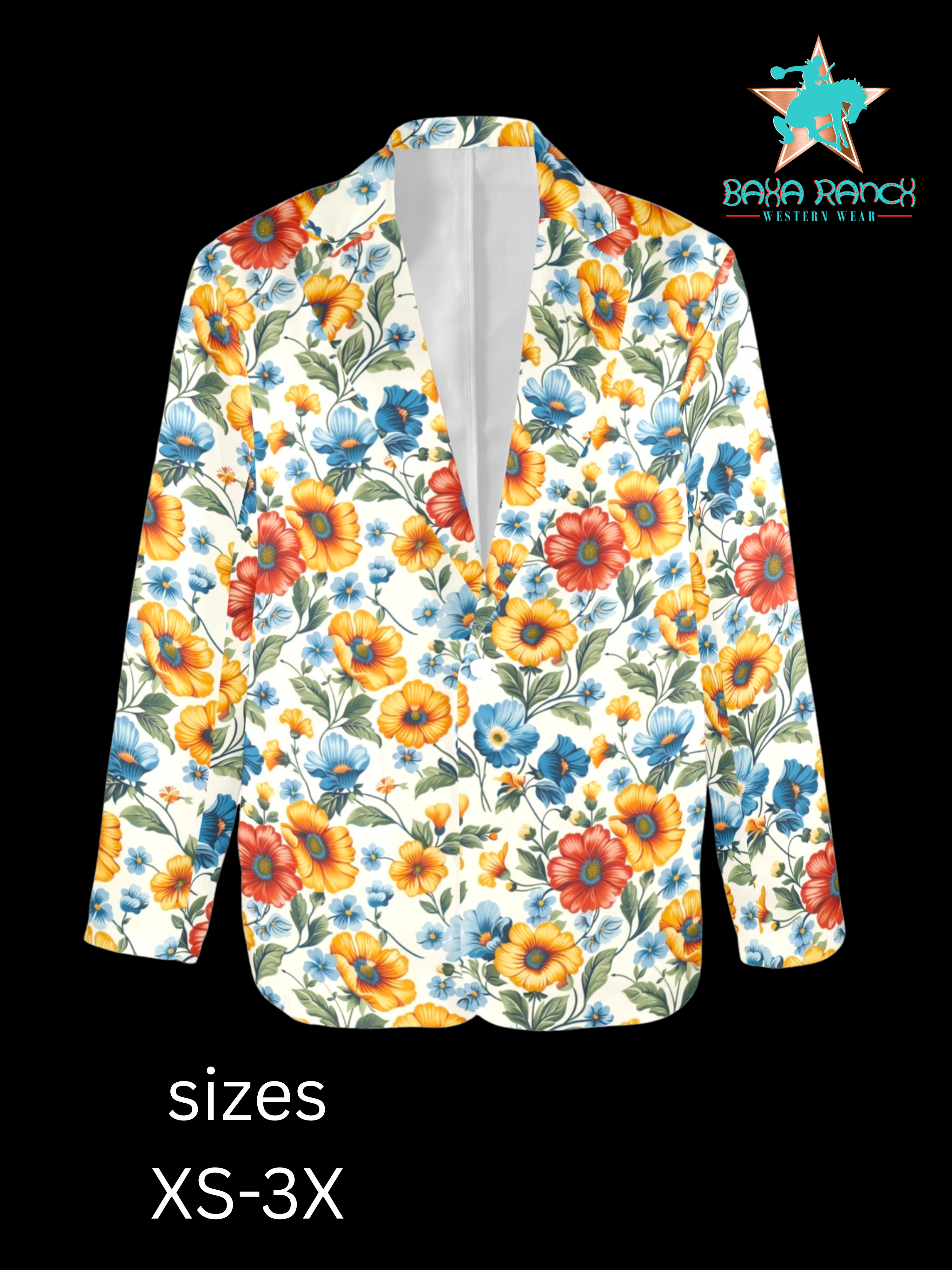 Colores de Mexico Spring Mexico Florals Blazer by Baha Ranch Western Wear