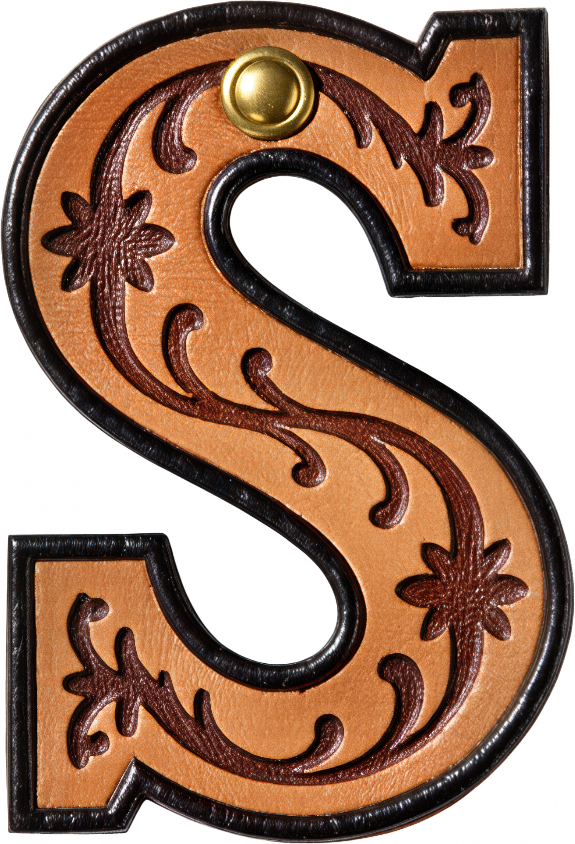 Baha Ranch Monogrammed Initial Western Leather Look Saddle Longhorn Cowboy Cowgirl Kitchen Dish Towels Made in America by...