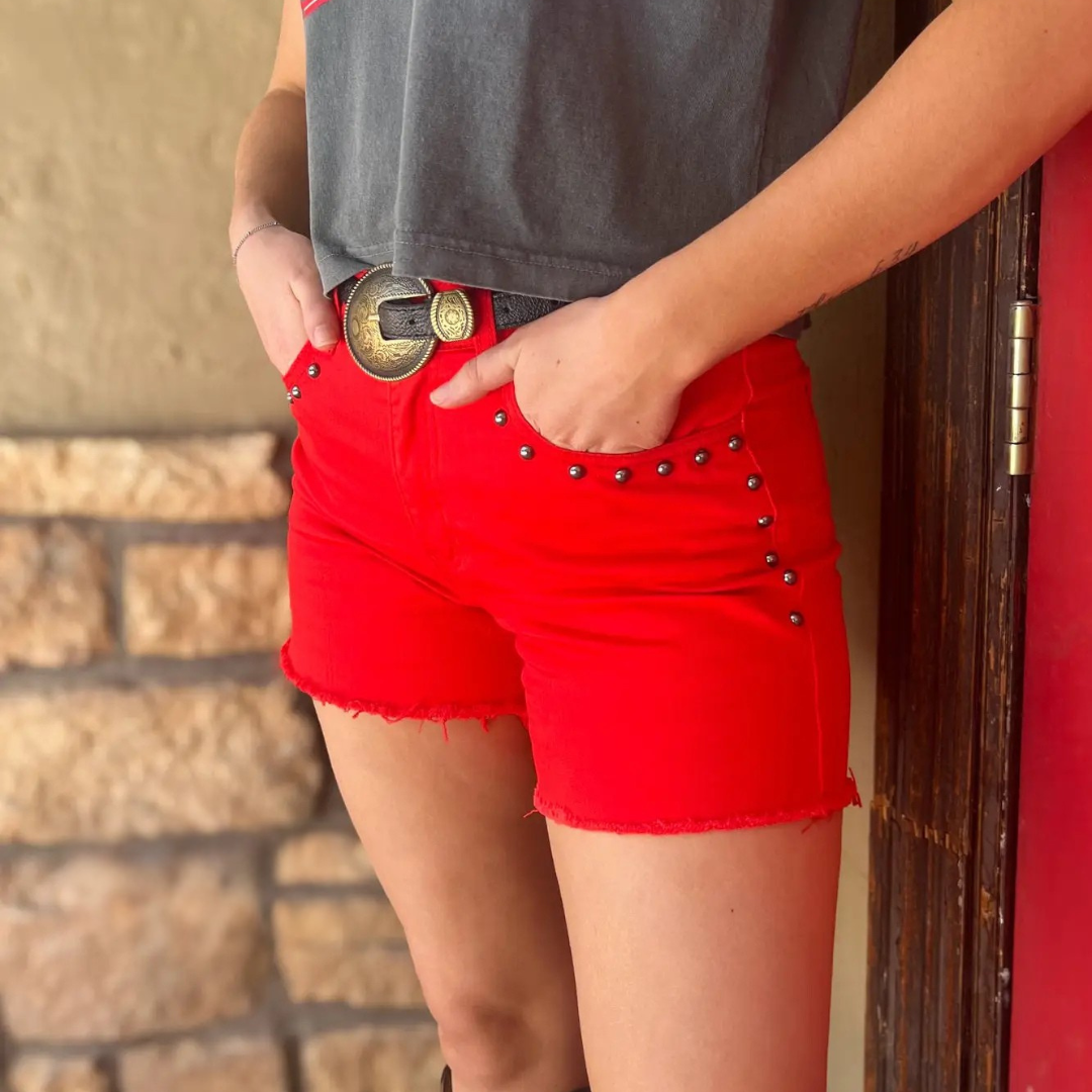 Shenandoah Studded Denim | Shorts — view 2