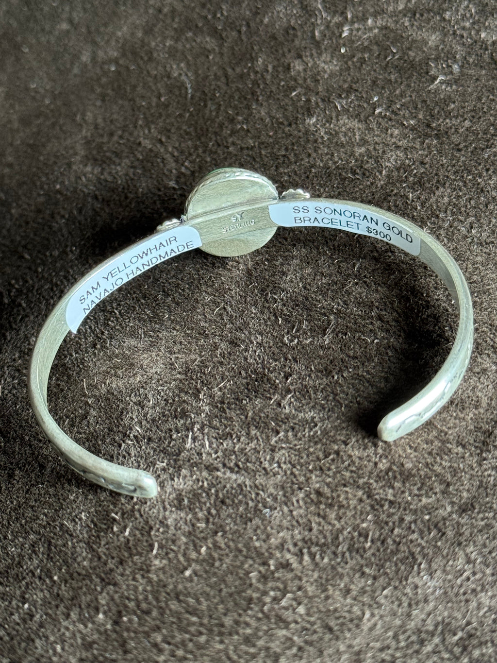 Sonoran Gold Turquoise Cuff By Sam Yellowhair — view 2