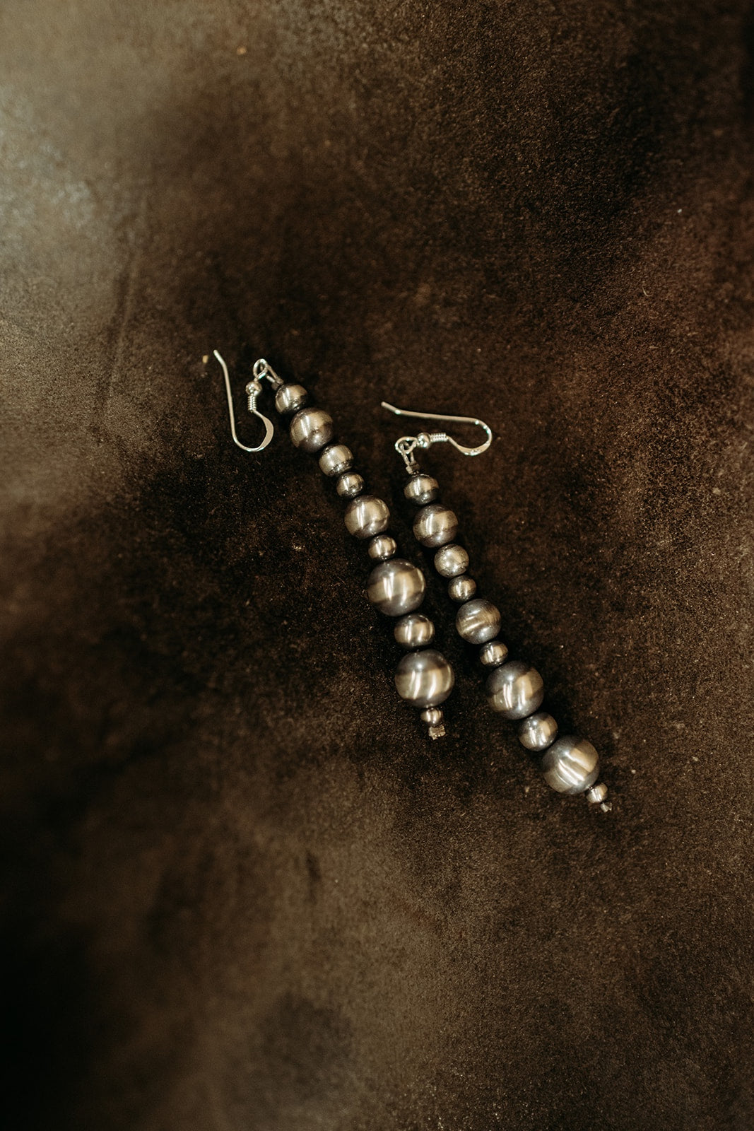 Sterling Silver Hand-strung Long Pearl Dangle Earring