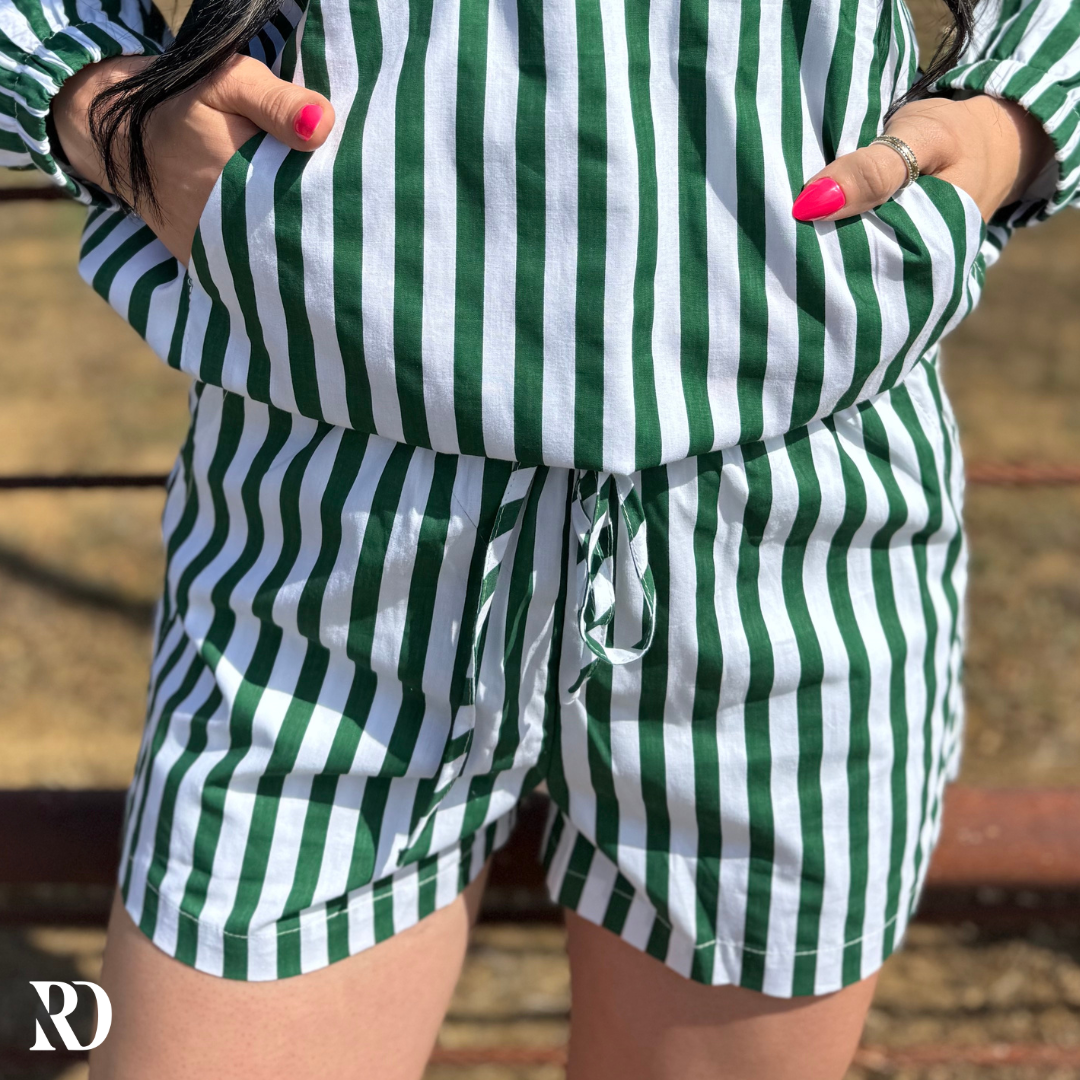 Striped Drawstring Pocket Boxer | Shorts — view 2