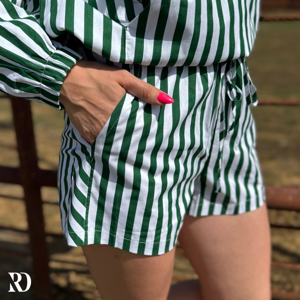 Striped Drawstring Pocket Boxer | Shorts