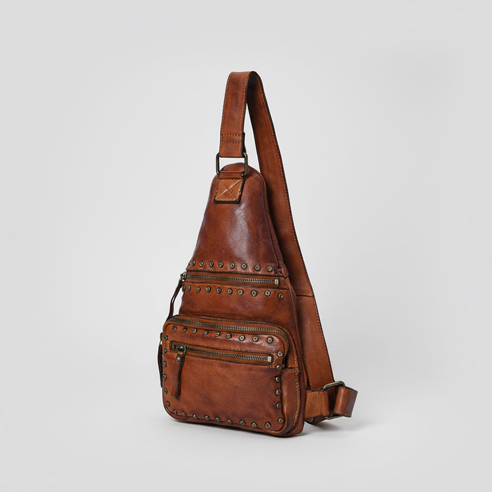 Spaghetti Western Swc191Cg Sling Vintage Handmade Drum Dyed Genuine European Cowhide Leather Women Bag Western Handbag Purse