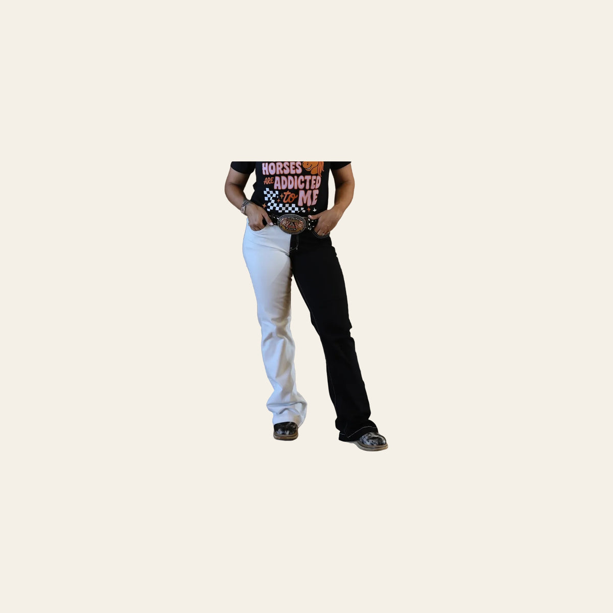 Signature Trouser - Brooks on a warm cream background