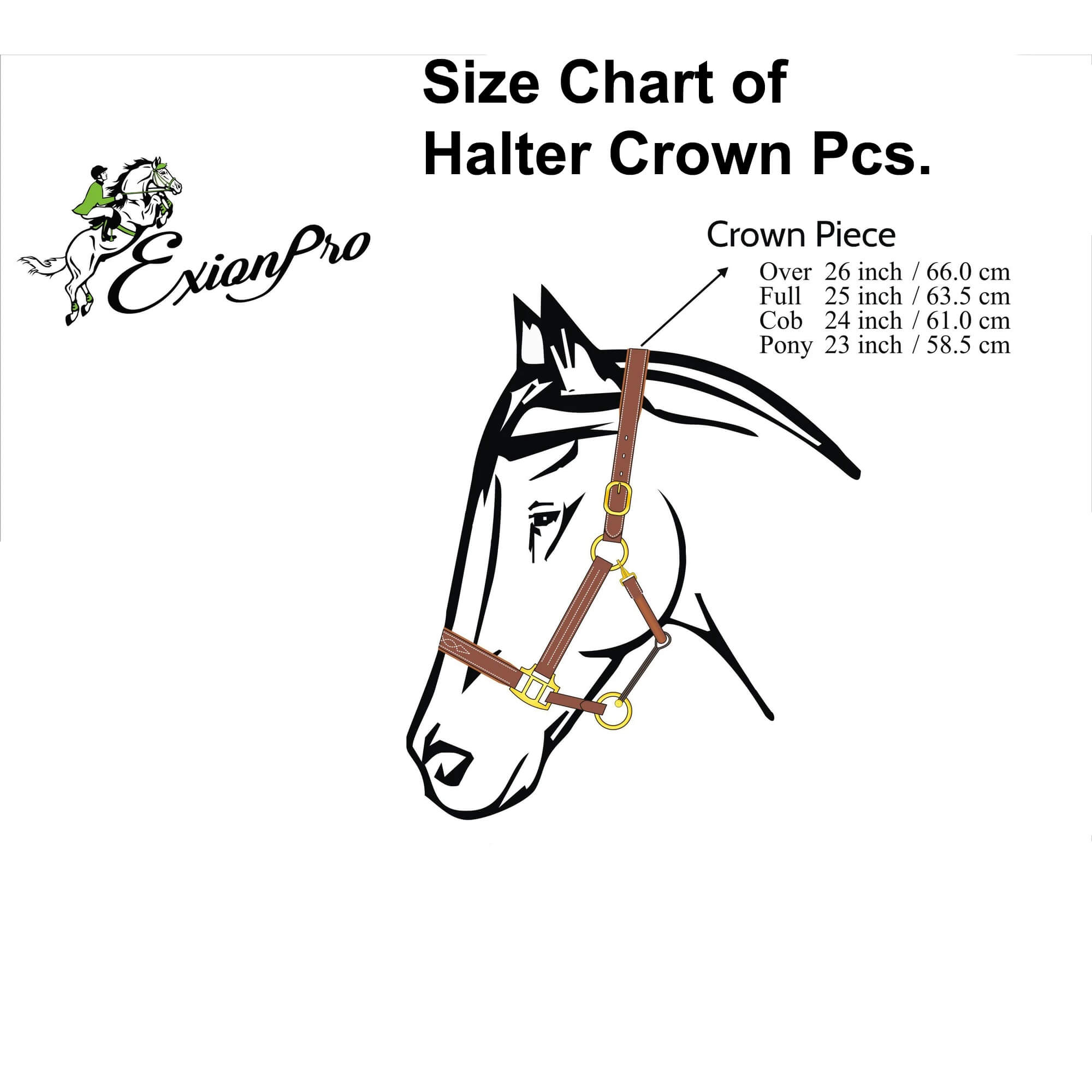 ExionPro Replacement Fancy Stitched Halter Crown Piece by Bridles & Reins - alternate view 3