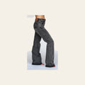 Smoke Signature Trouser Denim on a warm cream background