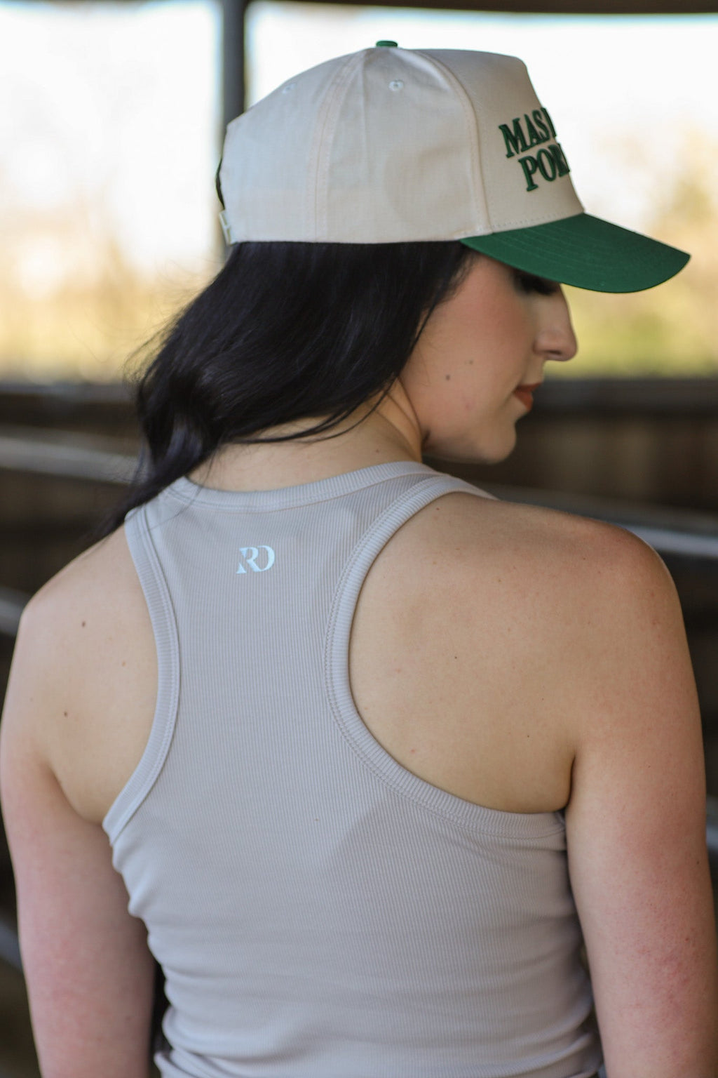 Ribbed All-in-one Tank | Taupe — view 3