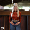 Terracota Satin Performance Rodeo Shirt