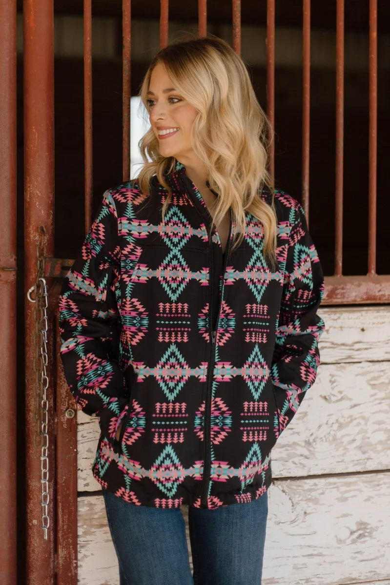The Neon Cowgirl Aztec | Jacket