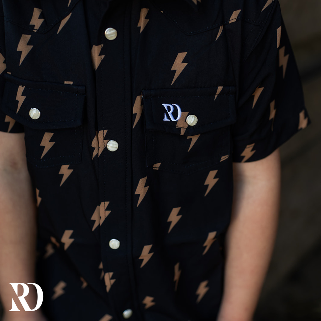 Toddler Button Down | Thunder Bolt — view 3