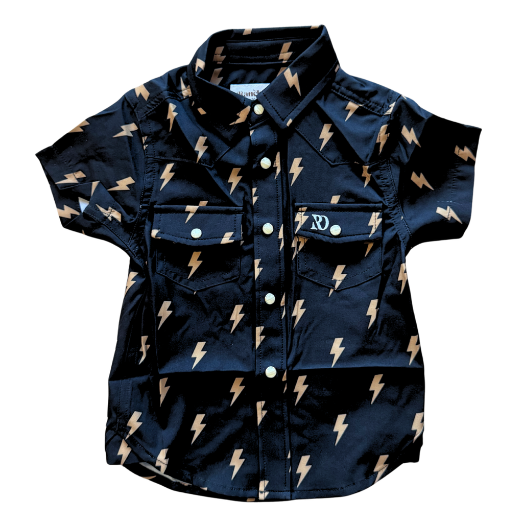 Toddler Button Down | Thunder Bolt — view 4