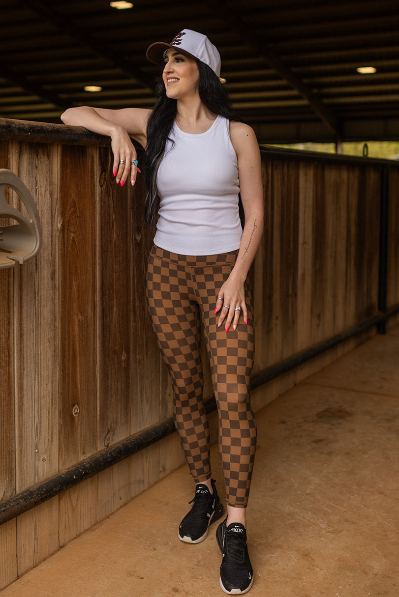 Vital Leggings | Toffee Plaid — view 2