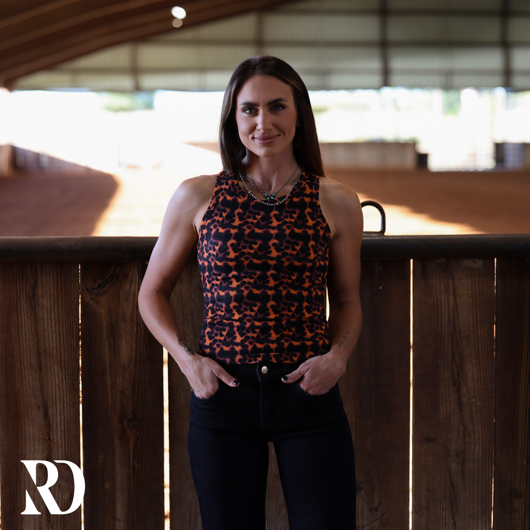 Ribbed All-in-one Tank | Tortoise — view 2