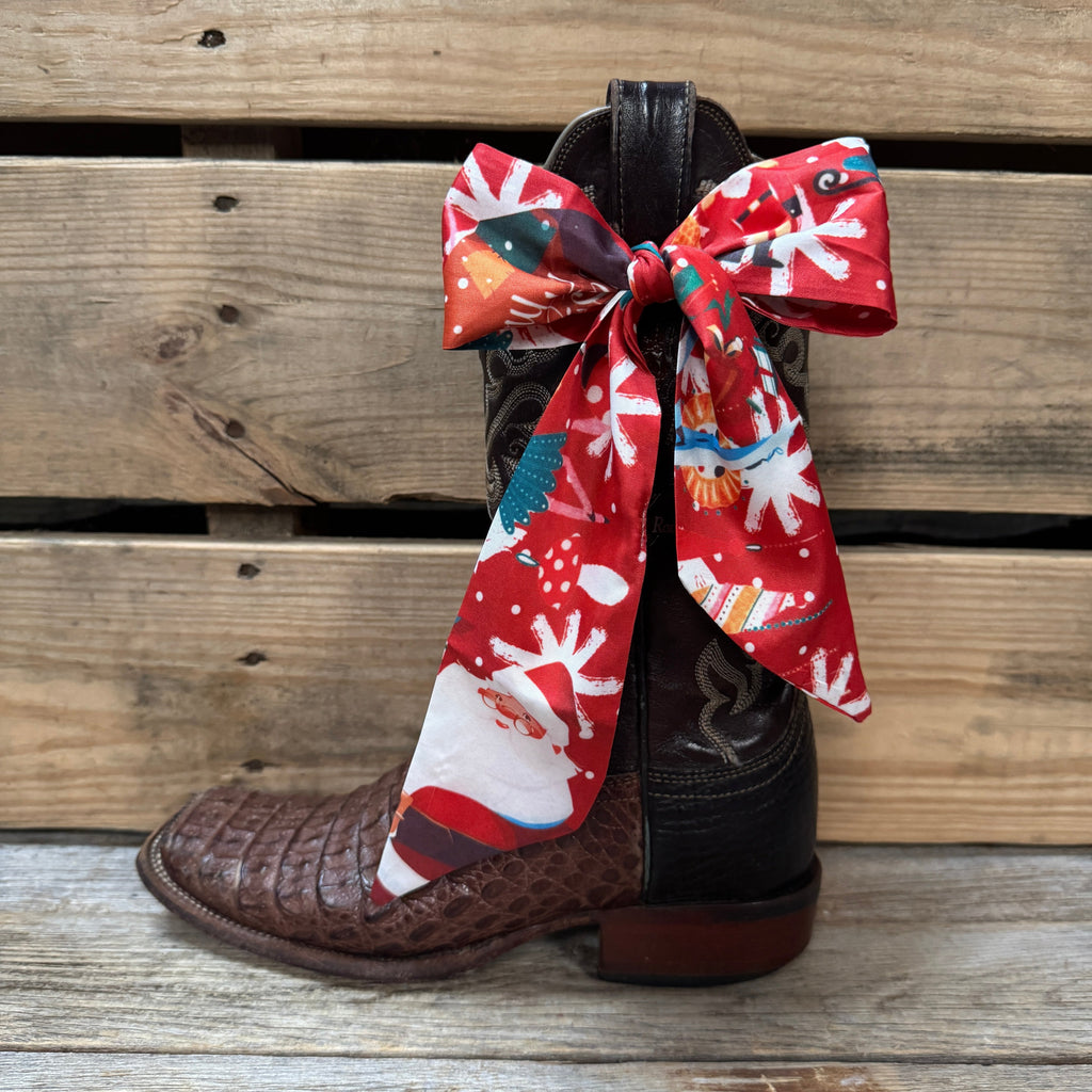 Red Holiday Western Skinny Mini Wild Rag Scarf / Cowgirl Necktie  #TW150