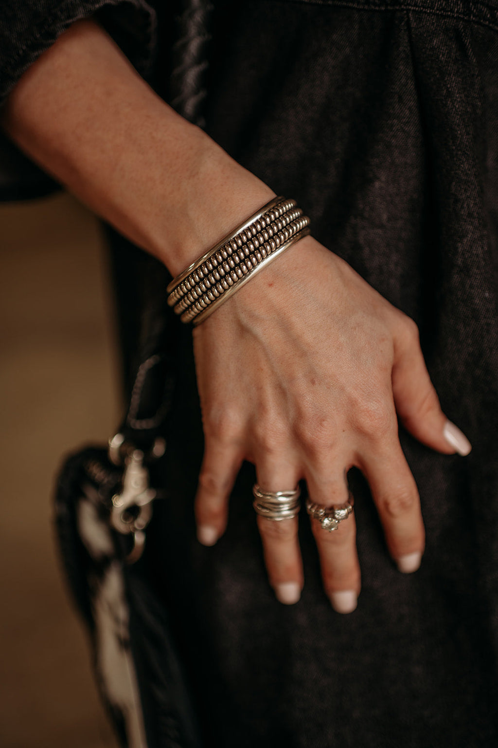 Twisted Sterling Silver Cuff By Caroline Tsosie — view 2