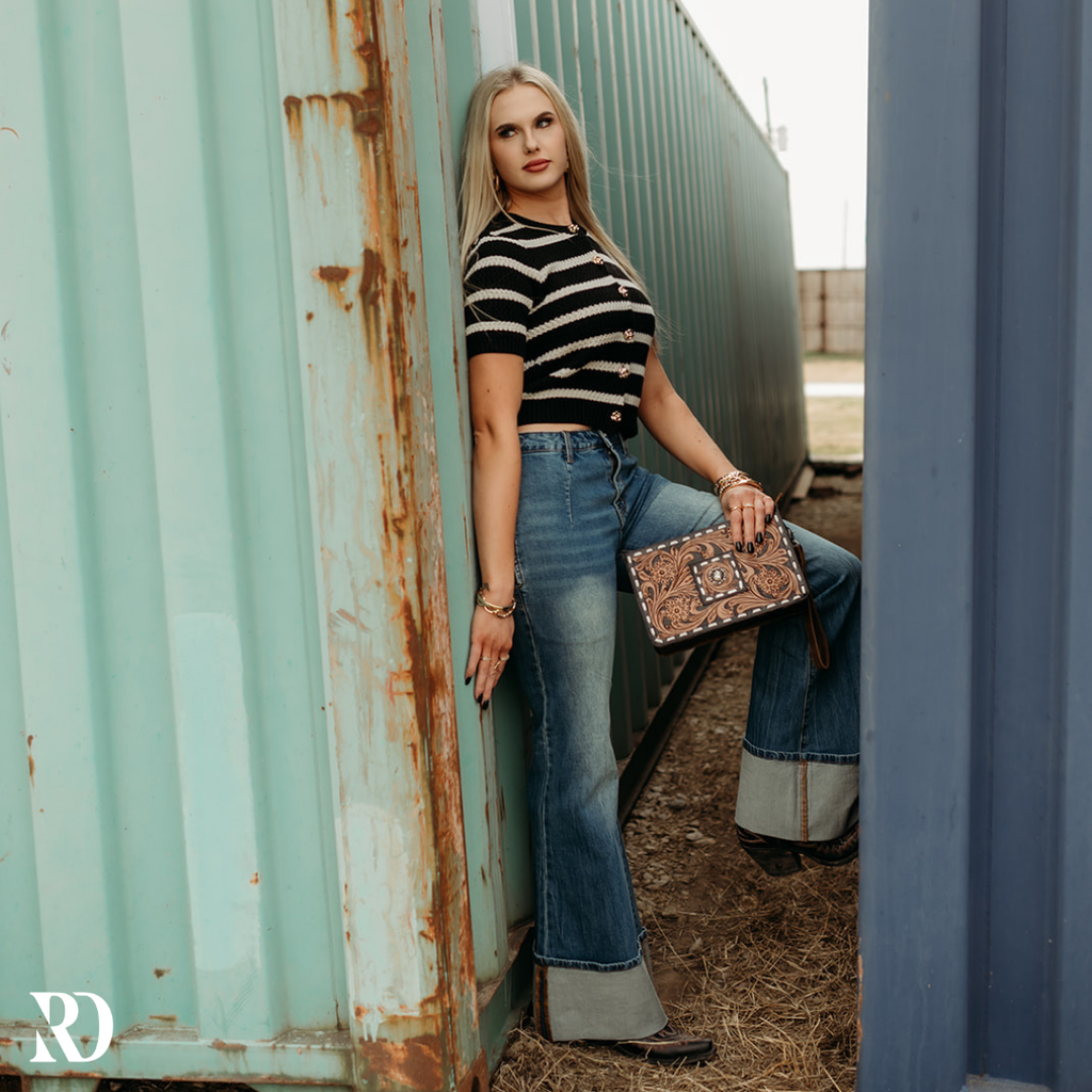 The Uptown Striped Knit | Top — view 2