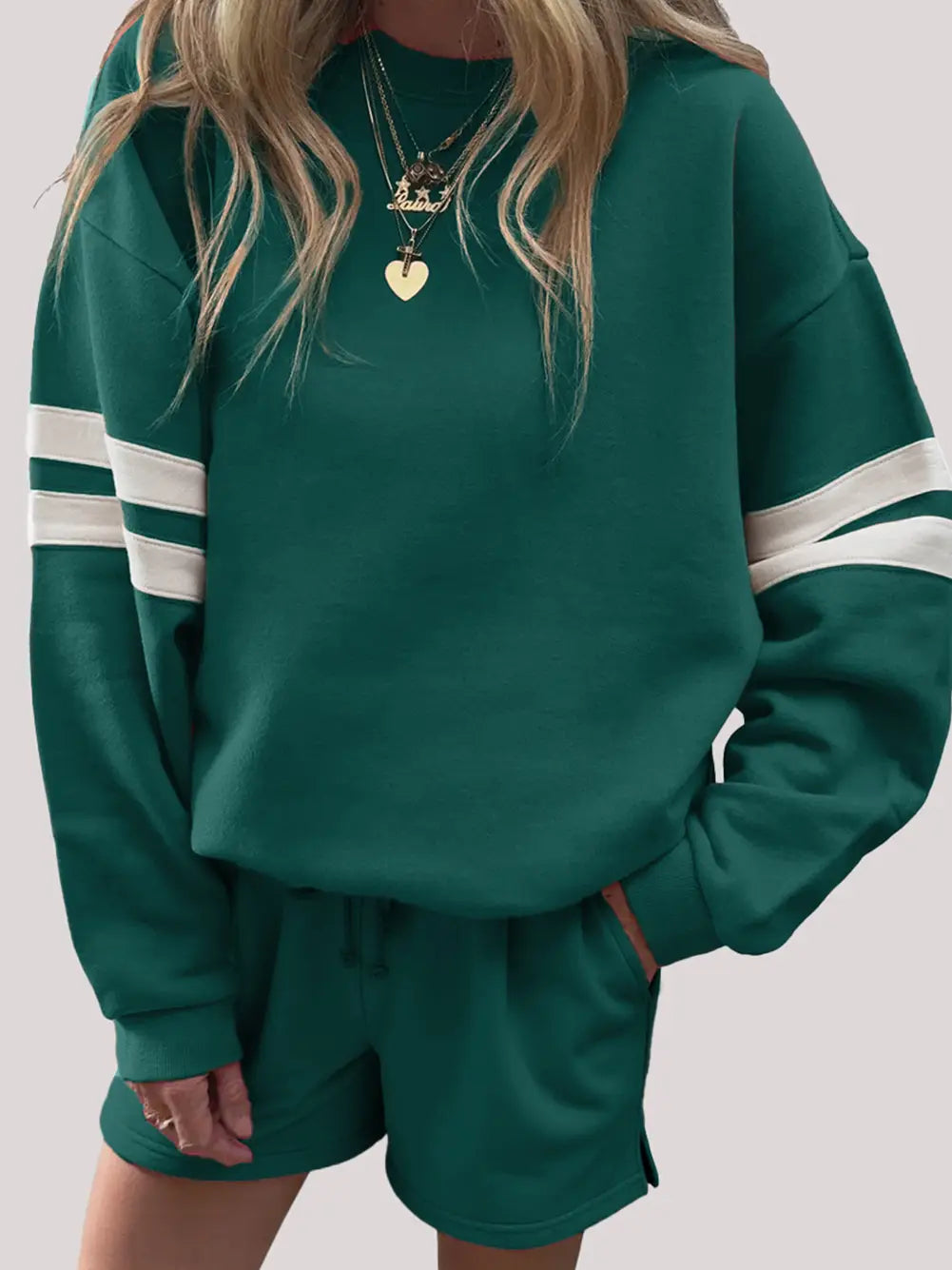 Varsity Striped Sleeve | Crewneck — view 2