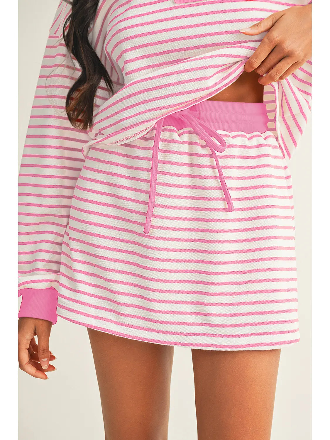 Victoria Striped Collared Skirt | Set — view 3