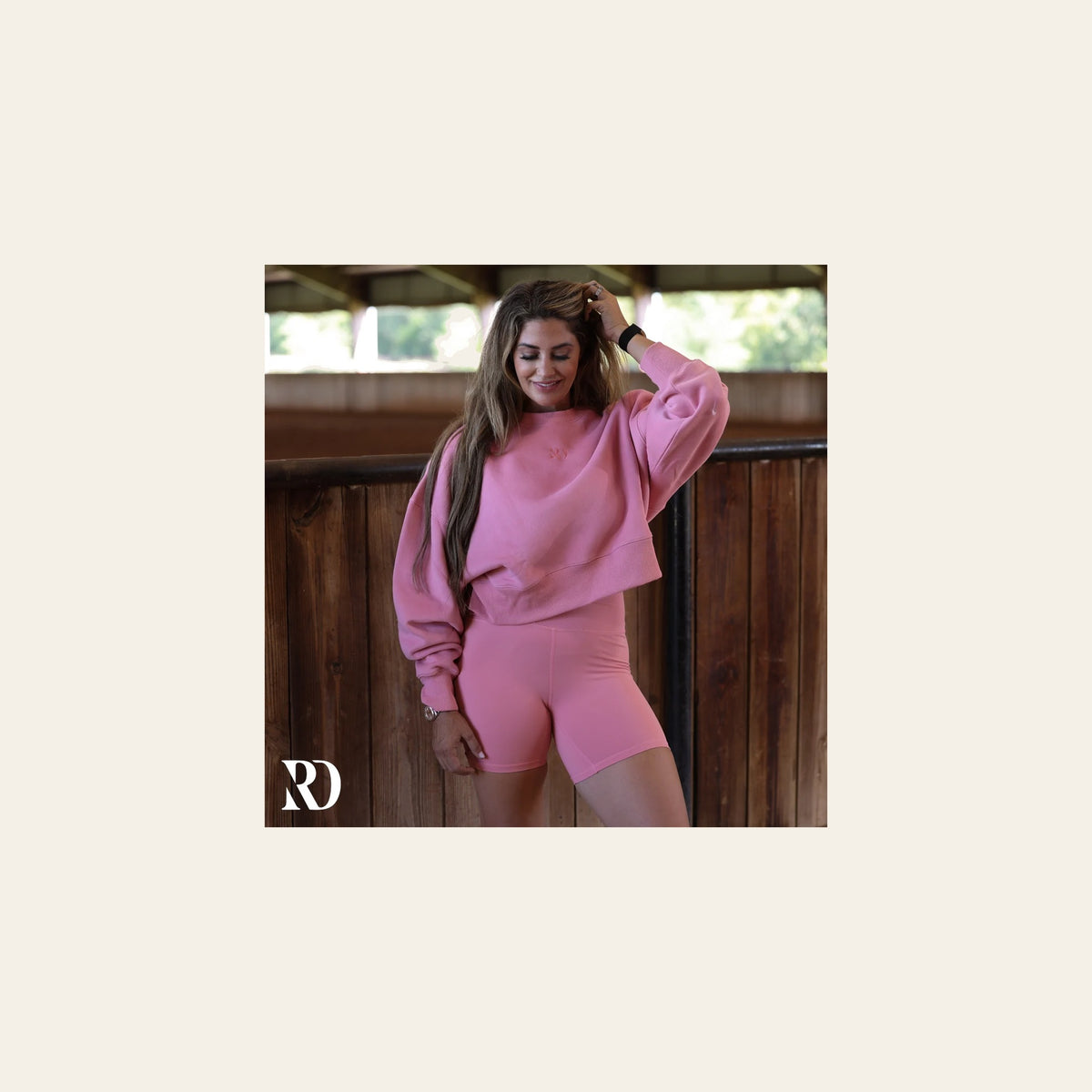 Vital Bike Shorts | Petal Pink on a warm cream background