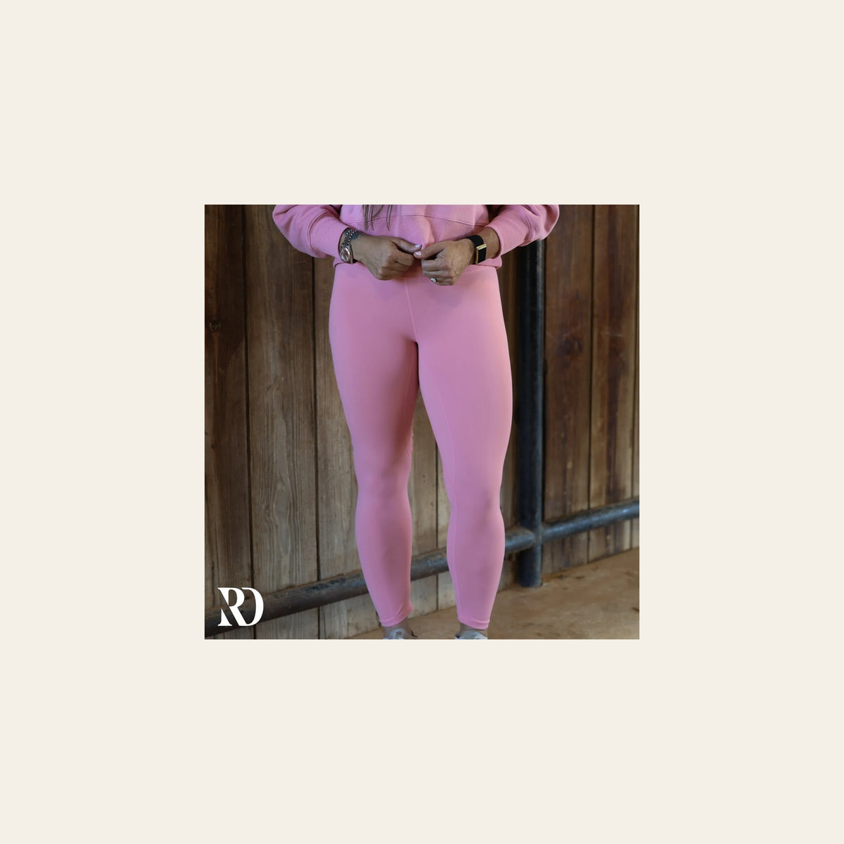 Vital Leggings | Petal Pink on a warm cream background