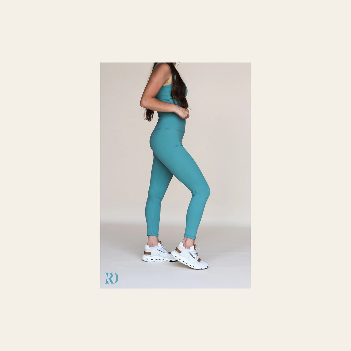 Vital Leggings | Sage on a warm cream background