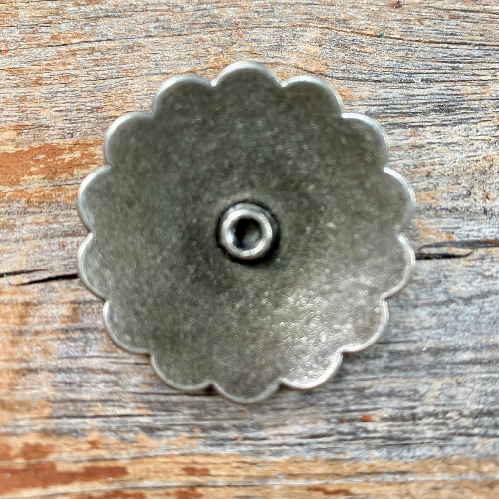 Antique Silver Turquoise Concho 1" W203S — view 2