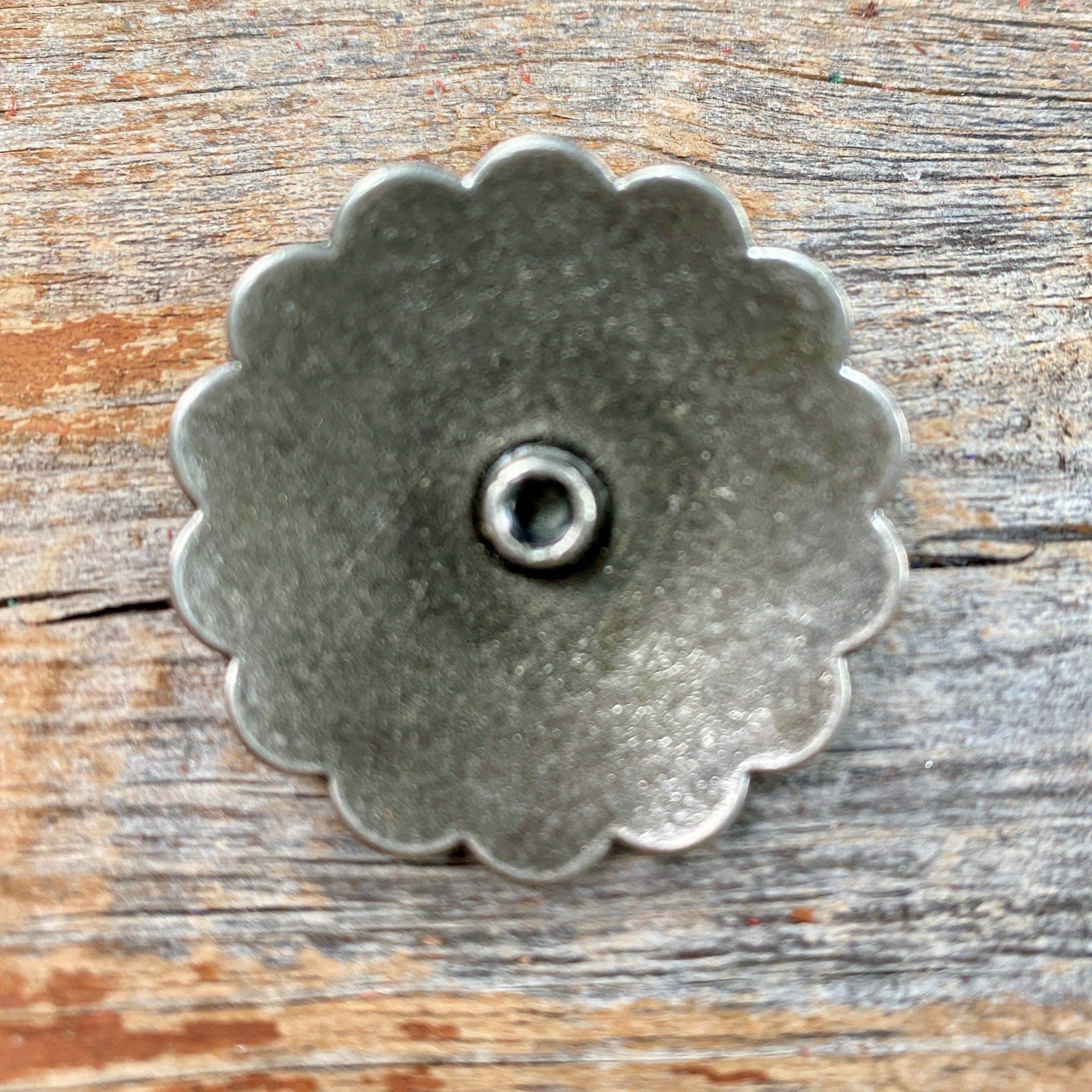 Antique Silver Turquoise Concho 1" W203S — view 2