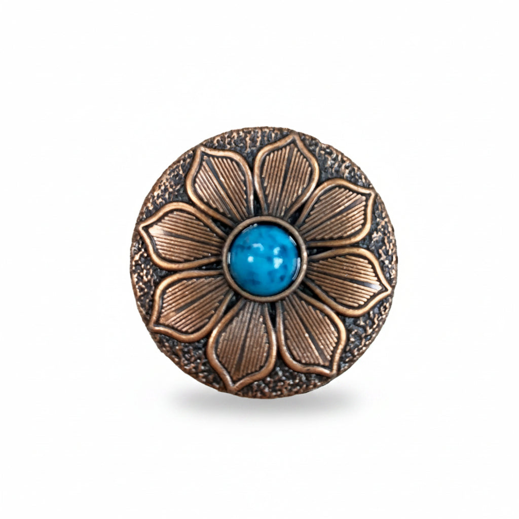 Copper Sunflower Western Concho W205 — view 2