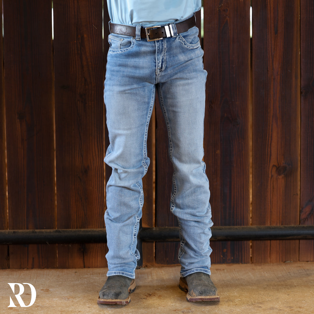 Westbound Signature Slim Straight Denim - Light Wash — view 2