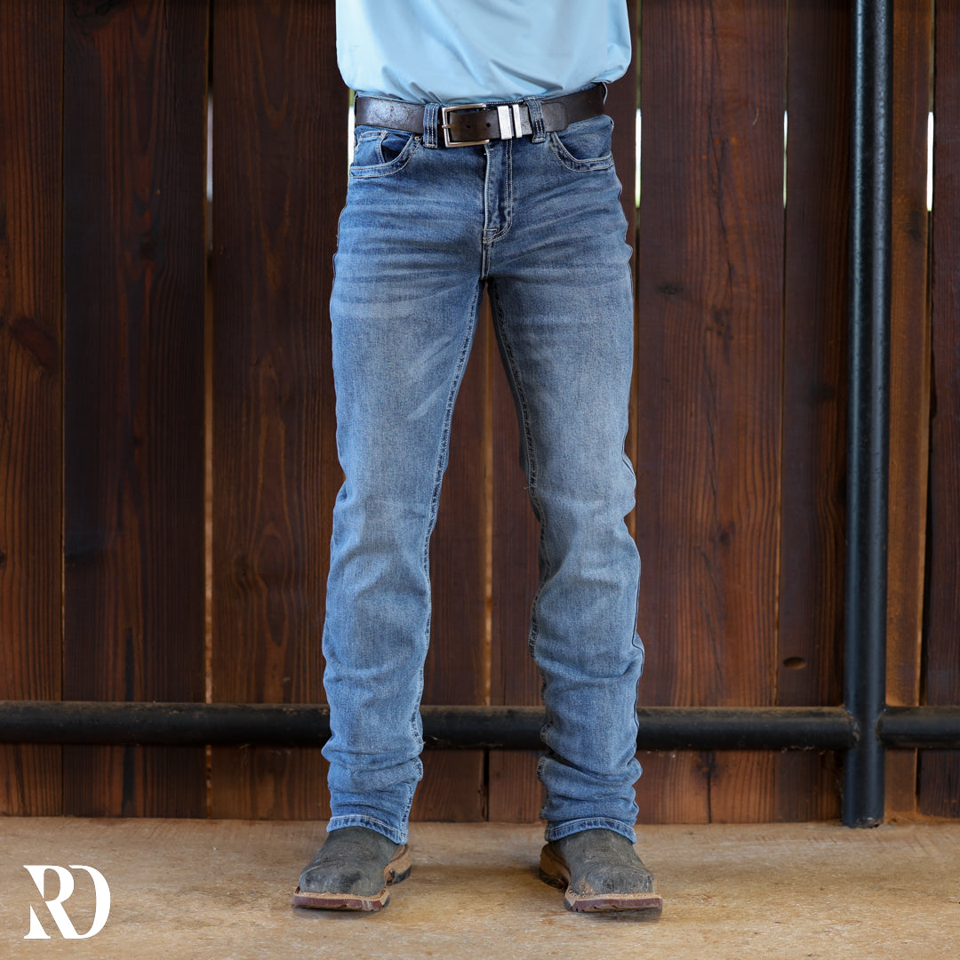 Westbound Signature Slim Straight Denim - Stone Wash — view 2