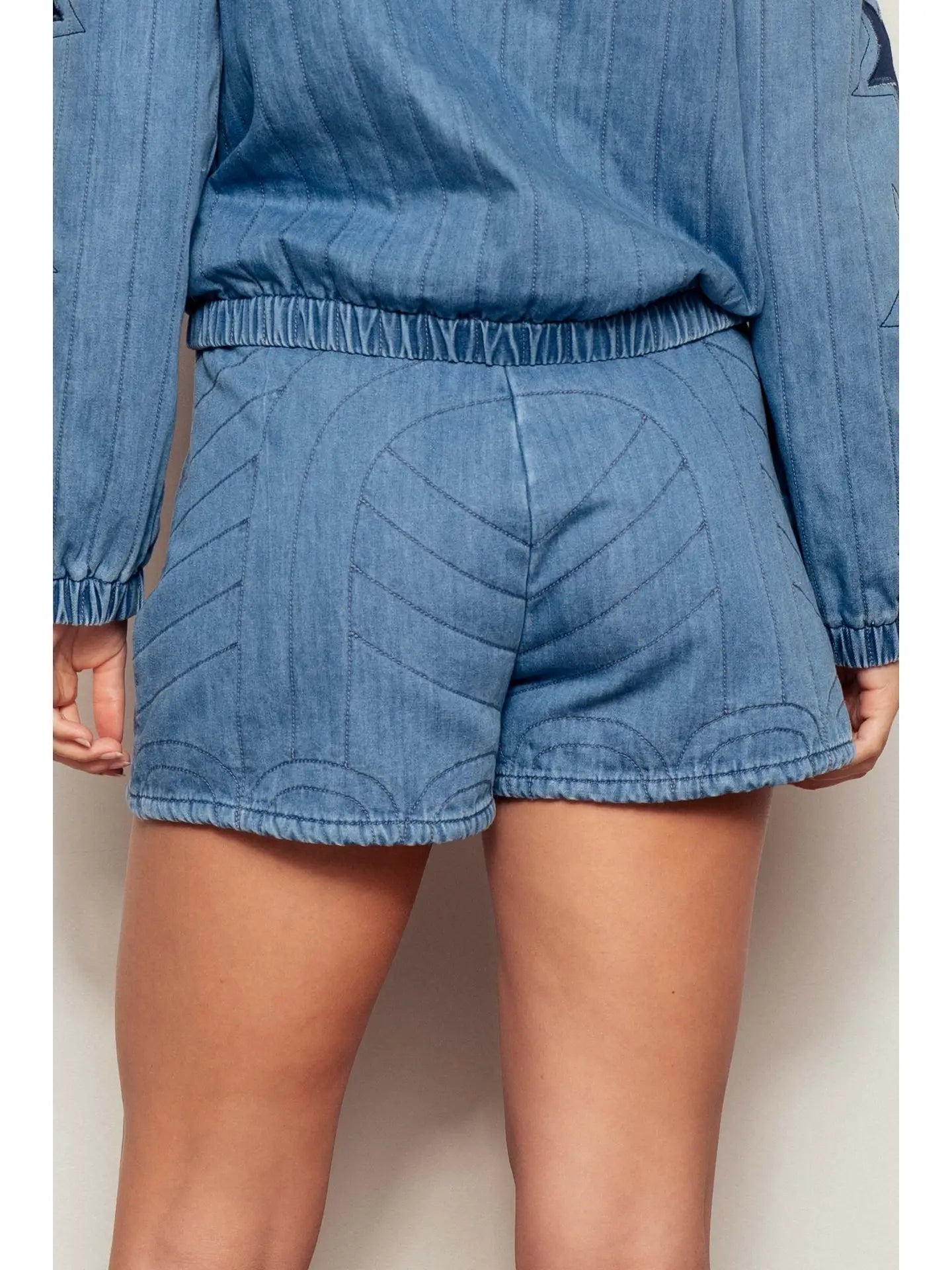 Western Quilted Denim | Shorts — view 2