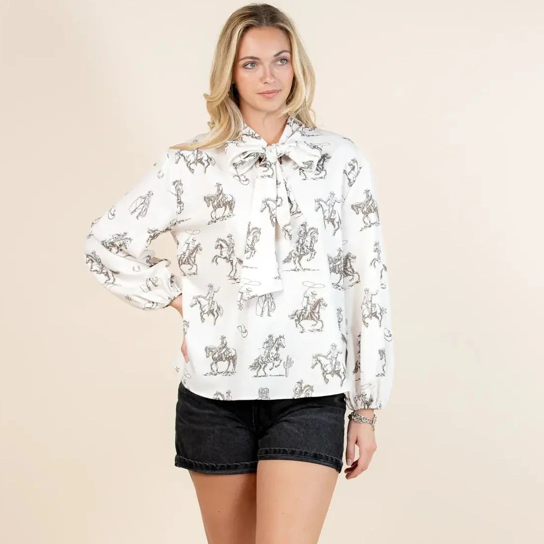 Western Sheriff Tie Neck | Top