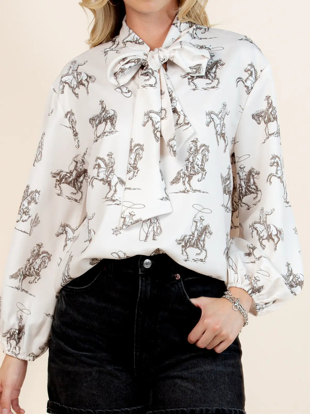 Western Sheriff Tie Neck | Top — view 2