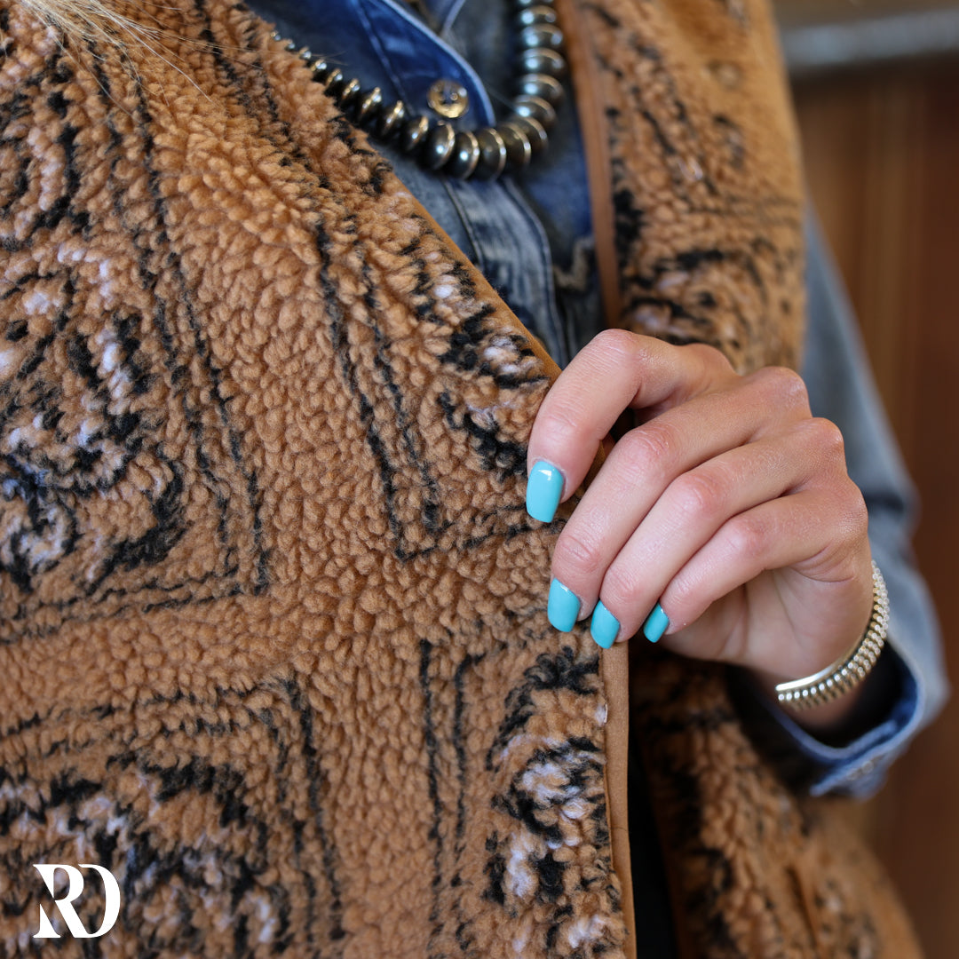Western Paisley Sherpa | Vest — view 2