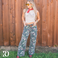 Wide Leg Camo Cargo | Pants