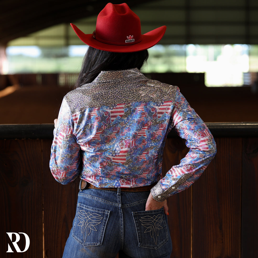 Wild & Free Sparkle Performance Rodeo Shirt — view 2