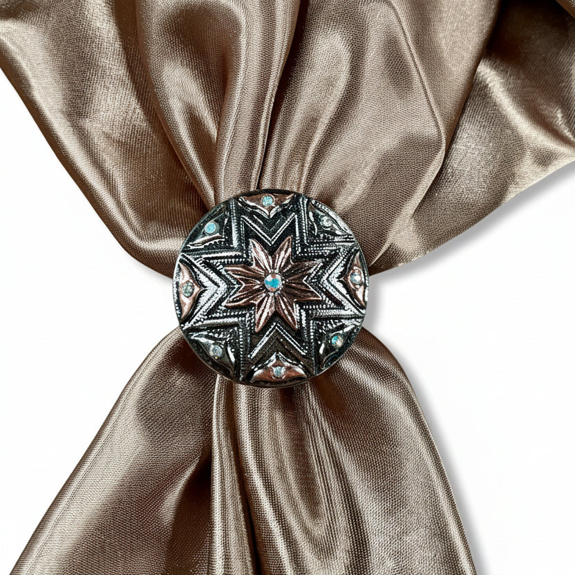 Starburst Antique Silver Western Concho W185 — view 11