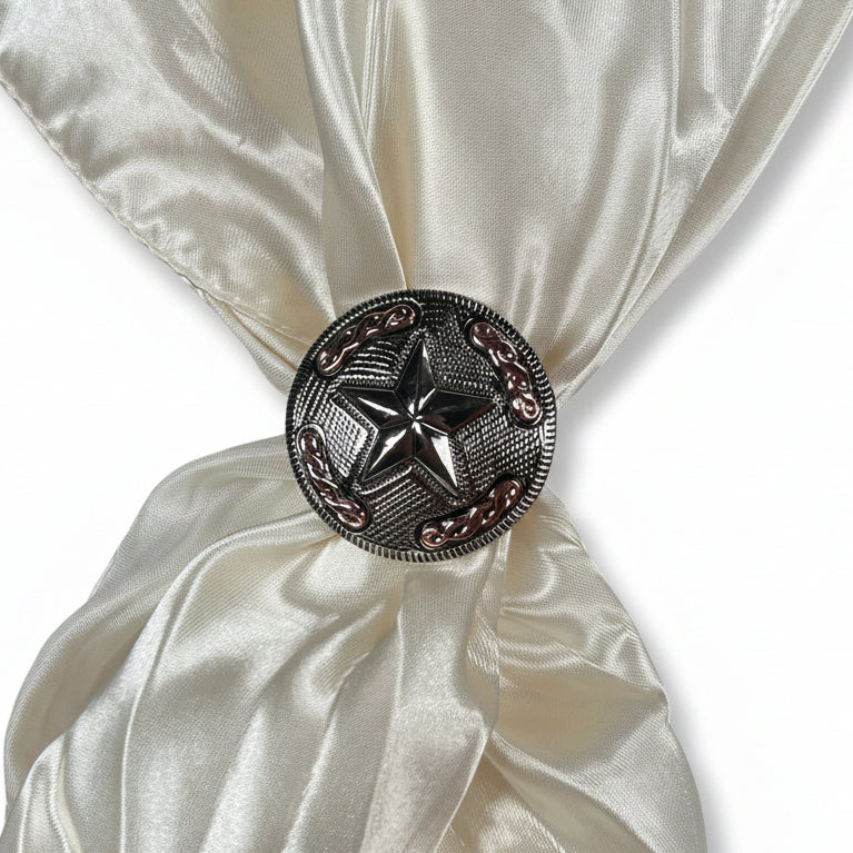 Antique Silver Texas Star Western Concho W187 — view 11