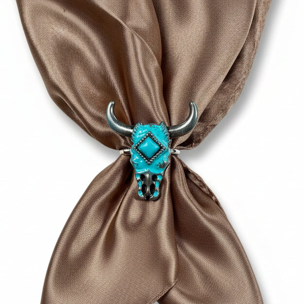 Turquoise Steer Head Western Concho W202 — view 5