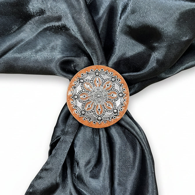 Rust Filigree and Dots Western Concho W233 — view 7