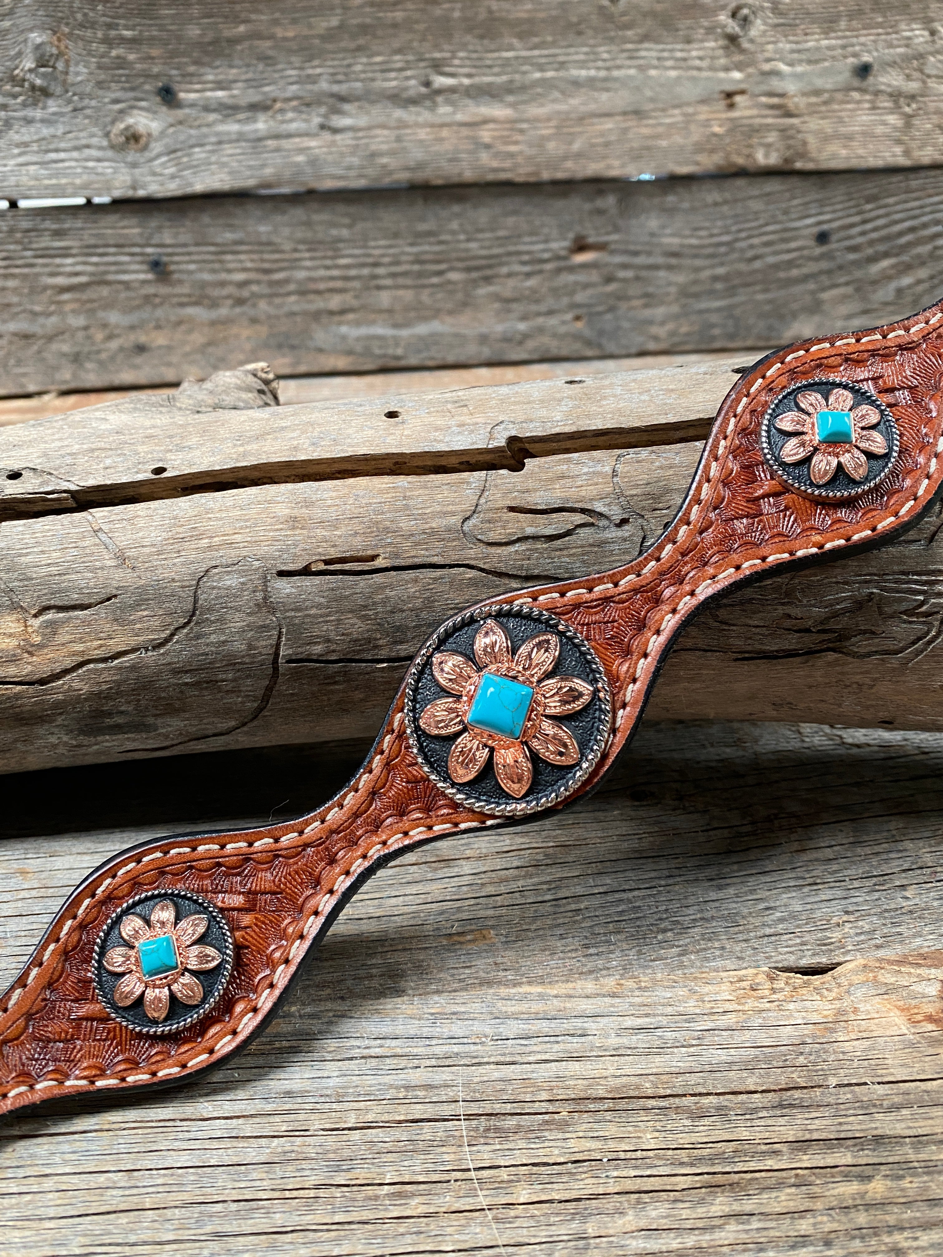 Light Oil Basketweave Wither Strap #WS1007 — view 2