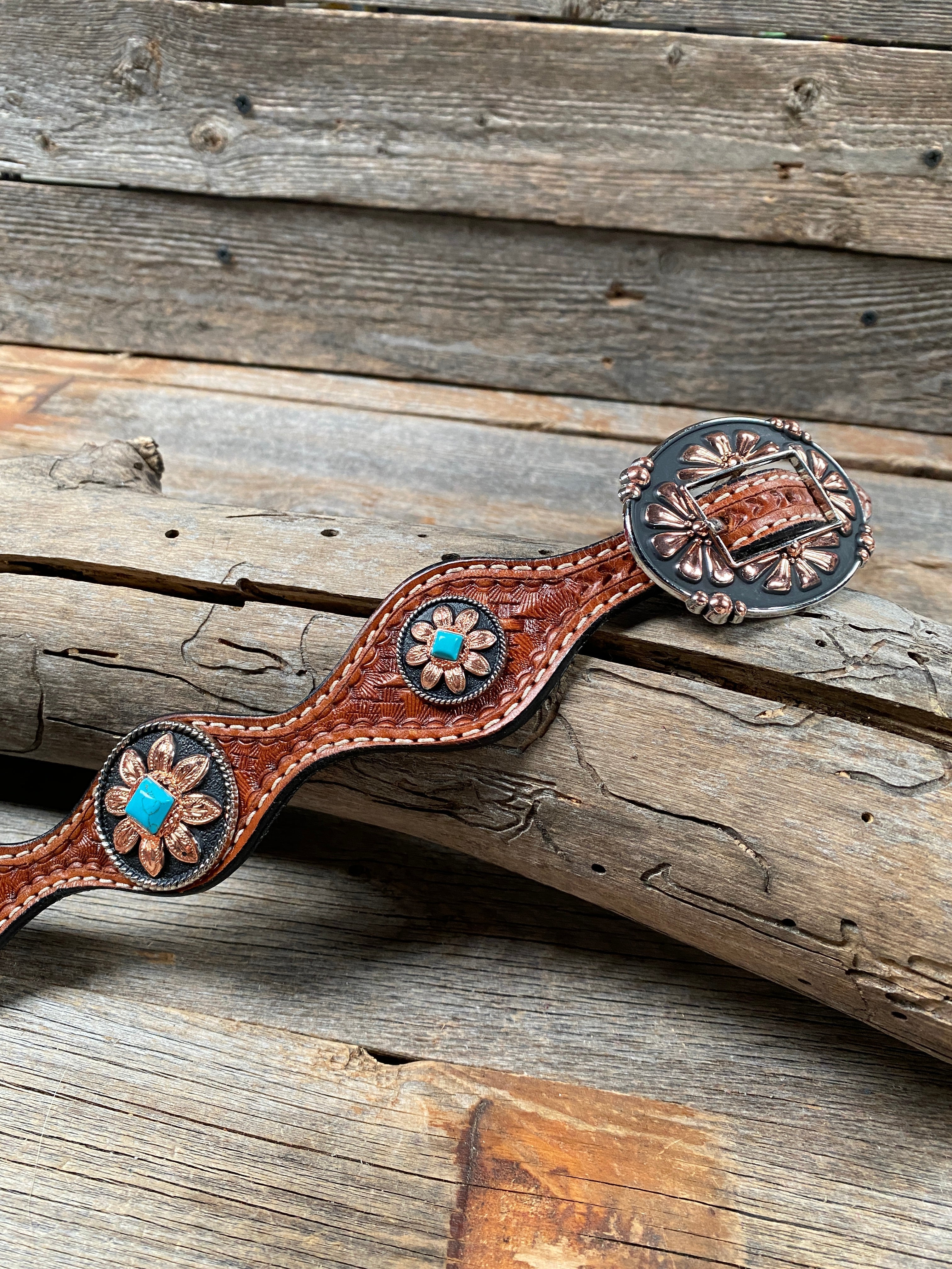 Light Oil Basketweave Wither Strap #WS1007 — view 3