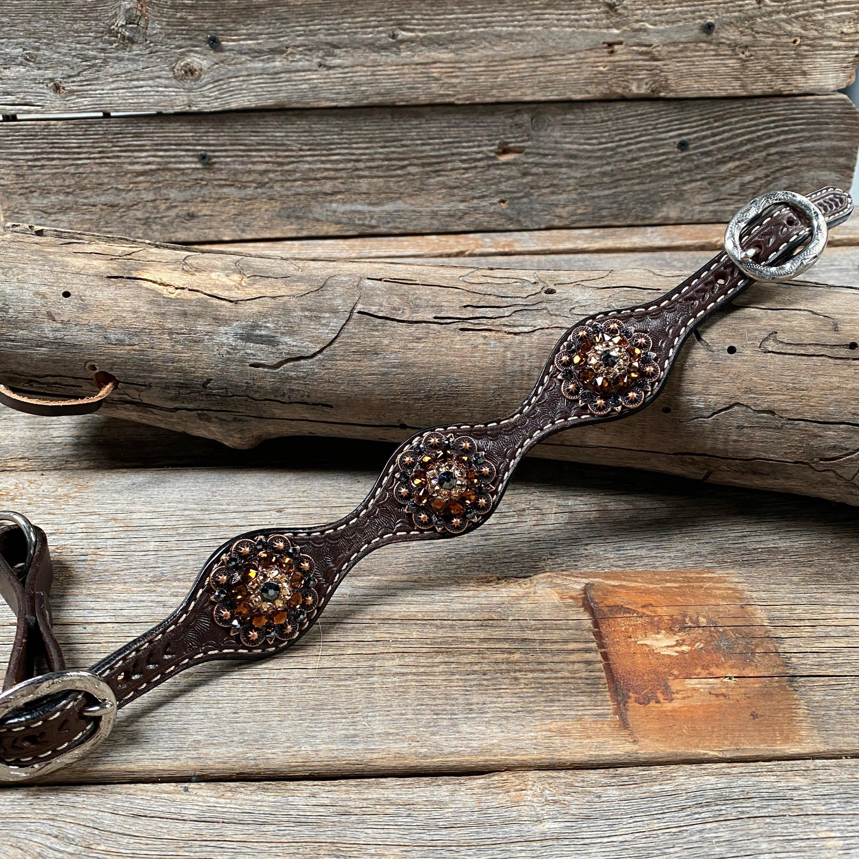 Dark Oil Basketweave Wither Strap #WS113