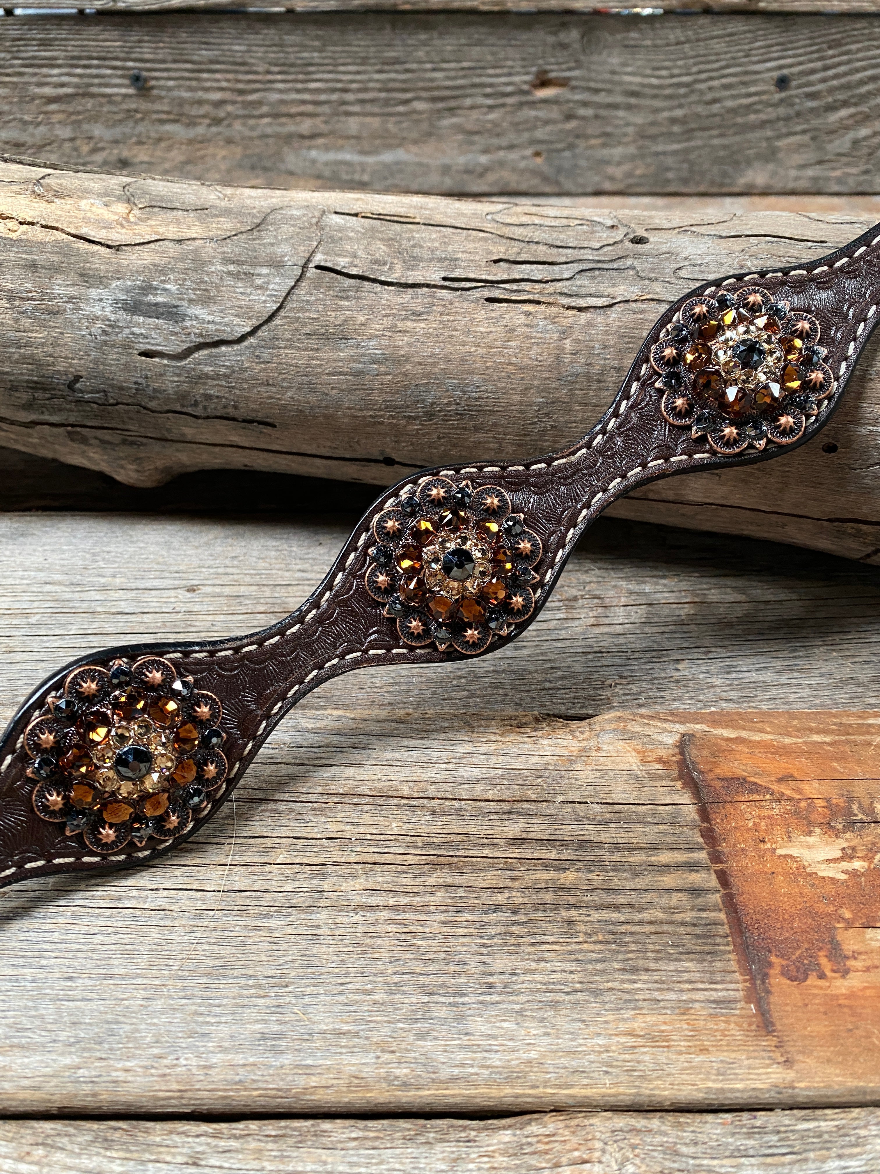 Dark Oil Basketweave Wither Strap #WS113 — view 2