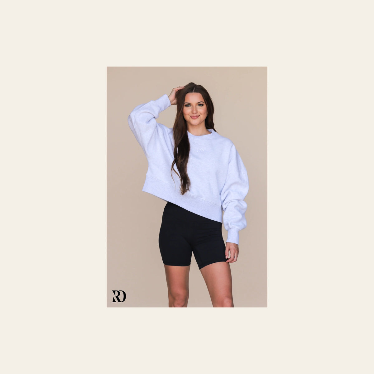 Warmup Pullover | Heather Gray on a warm cream background