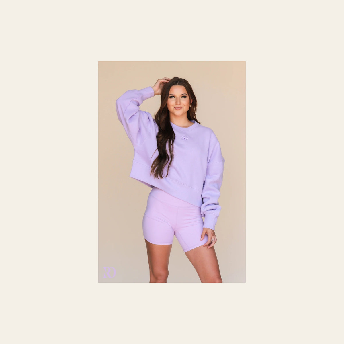 Warmup Pullover | Lilac on a warm cream background